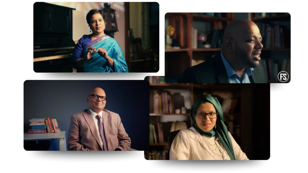Collage of our cinematic interviews